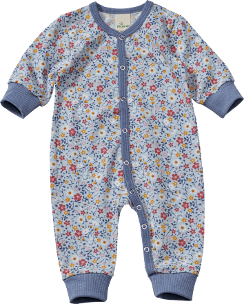 Schlafanzug Pro Climate mit Blumen-Muster, blau, Gr. 50/56 ALANA