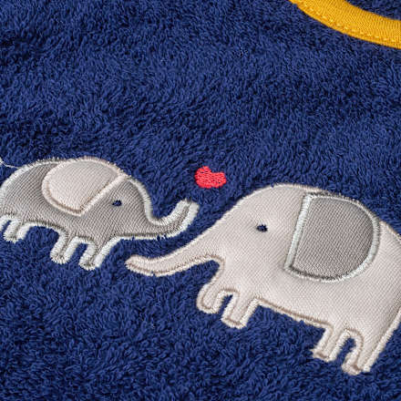 Ärmellätzchen mit Elefanten-Motiv, blau ALANA