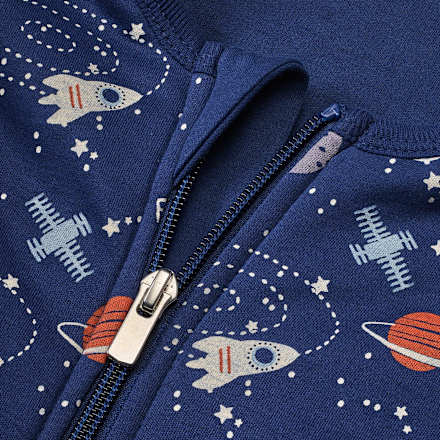 Schlafsack mit Beinen 2 TOG, mit Weltraum-Muster, blau, 100 cm ALANA