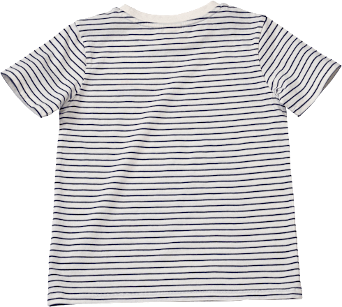 T-Shirt mit Ringeln & Dino-Motiv, weiß & blau, Gr. 122 ALANA