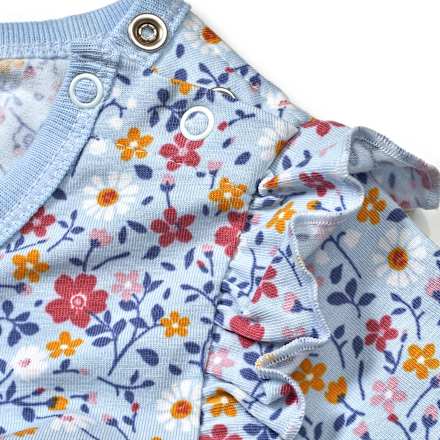 Body Langarm Pro Climate mit Blumen-Muster, blau, Gr. 86/92 ALANA