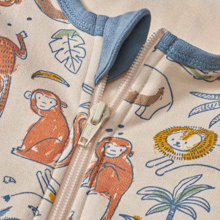 Schlafsack 1 TOG mit Beinen, mit Dschungel-Muster, 110 cm ALANA
