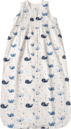 Schlafsack 0,5 TOG, mit Wal-Muster, weiß, 110 cm ALANA