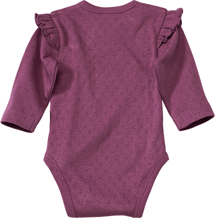 Wickelbody mit Rüschen, lila, Gr. 50/56 ALANA