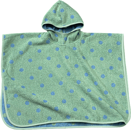 Badeponcho mit Punkten, grün & blau ALANA