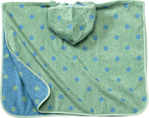 Badeponcho mit Punkten, grün & blau ALANA