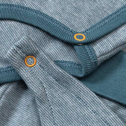 Set bestehend aus Wickelbody, Hose & Halstuch, blau, Gr. 62/68 ALANA