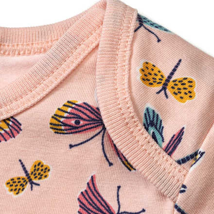 Body Langarm mit Libellen-Muster, rosa, Gr. 74/80 ALANA
