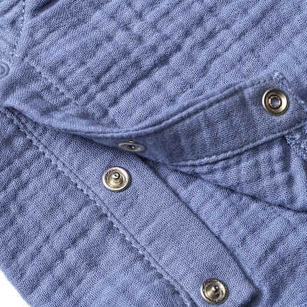 Body Kurzarm aus Musselin, blau, Gr. 86/92 ALANA