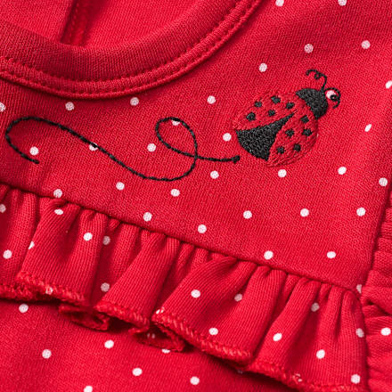 Schlafanzug mit Punkte-Muster, rot, Gr. 74/80 ALANA