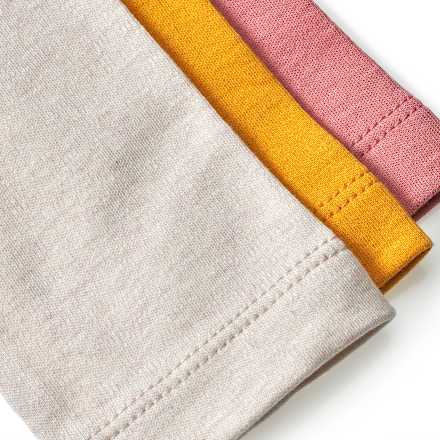 Bodys Langarm, rosa + gelb + beige, Gr. 74/80 ALANA