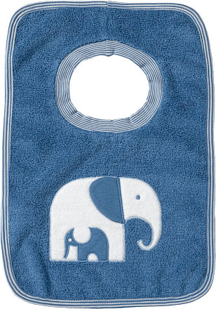 Lätzchen mit Elefanten-Motiv, blau ALANA