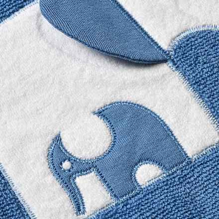 Lätzchen mit Elefanten-Motiv, blau ALANA