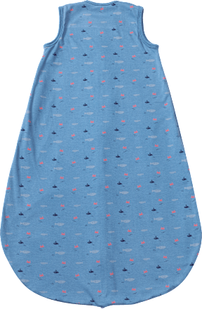 Schlafsack 1 TOG, mit Fisch-Krabben-Muster, blau, 70 cm ALANA