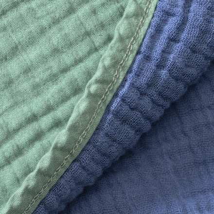 Badeponcho aus Musselin, grün & blau ALANA