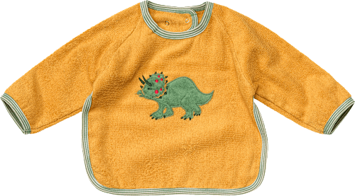 Ärmellätzchen mit Dino-Motiv, gelb ALANA