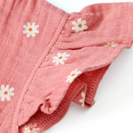 Body Kurzarm aus Musselin, rosa, Gr. 74/80 ALANA