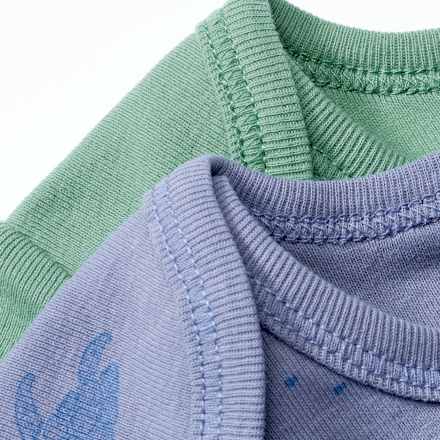 Bodys Kurzarm, blau & grün, Gr. 74/80 ALANA