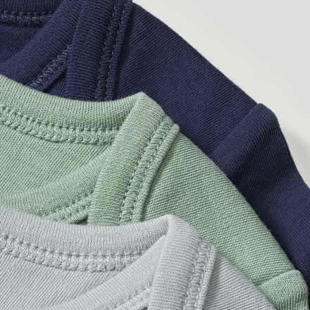 Bodys Kurzarm, grün + blau, Gr. 98/104 ALANA