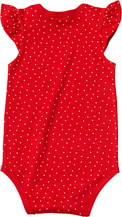 Body Kurzarm mit Punkte-Muster, rot, Gr. 86/92 ALANA