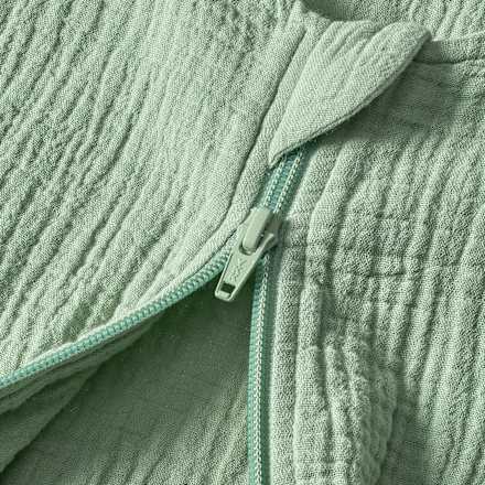 Schlafsack 0,5 TOG aus Musselin, grün, 80 cm ALANA