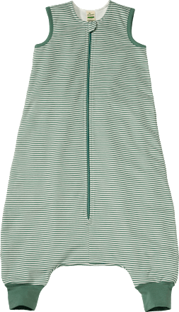 Schlafsack mit Beinen 1,5 TOG, mit Ringeln, grün, 100 cm ALANA