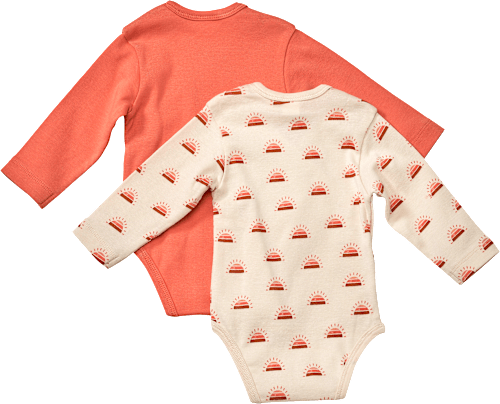 Wickelbodys, beige + rot, Gr. 50/56 ALANA