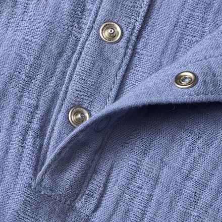 Body Kurzarm aus Musselin, blau, Gr. 86/92 ALANA