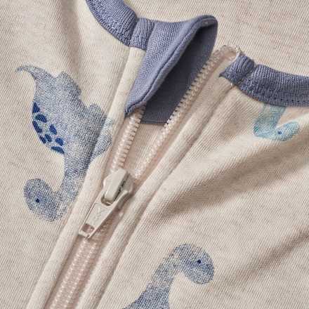 Schlafsack mit Beinen 1 TOG mit Dino-Muster, beige & blau, 100 cm ALANA