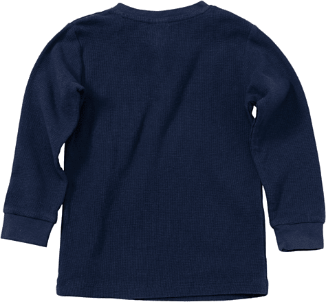 Kinder Langarmshirt, Gr. 122, in Baumwolle, blau PUSBLU