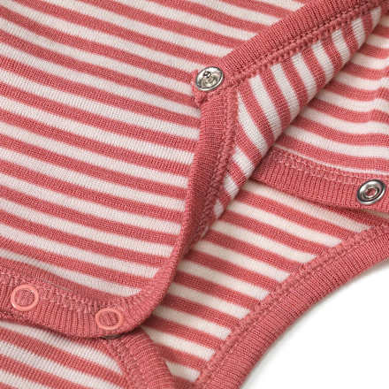 Wickelbody aus Bio-Wolle und Seide, weiß & rosa, Gr. 50/56 ALANA