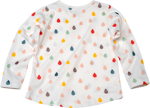 Kinder Langarmshirt, Gr. 110, in Baumwolle, weiß, bunt PUSBLU
