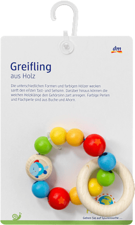 Greifling Fisch, aus Holz, bunt, für Mädchen und Jungen fehn