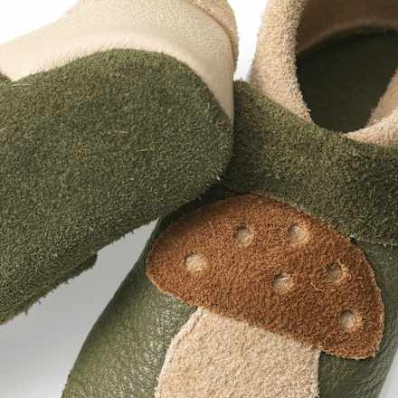 Kinder Lederschuhe, Gr. 24/25, grün, braun ALANA