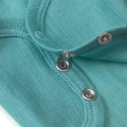 Wickelbody aus Bio-Wolle und Seide, mint, Gr. 62/68 ALANA