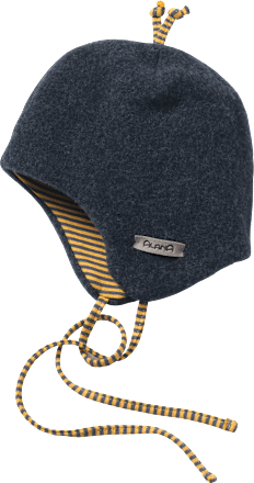 Baby Mütze, Gr. 44/45, mit Bio-Schurwolle, blau ALANA