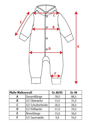 Overall mit Bio-Schurwolle, grau, Gr. 98/104 ALANA