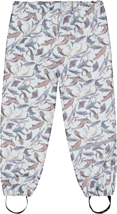 Regenhose mit Hai-Muster, blau, Gr. 86/92 Mikk-Line