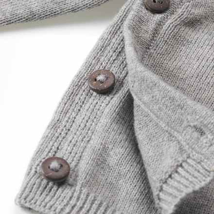 Baby Pullover, Gr. 68, aus Bio-Baumwolle, grau ALANA
