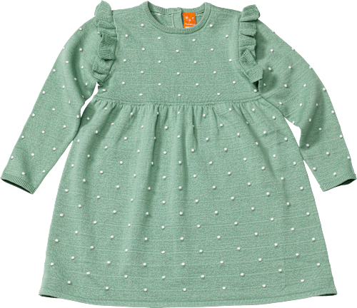 Kinder Kleid, Gr. 116, aus Baumwolle, grün PUSBLU