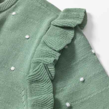 Kinder Kleid, Gr. 116, aus Baumwolle, grün PUSBLU