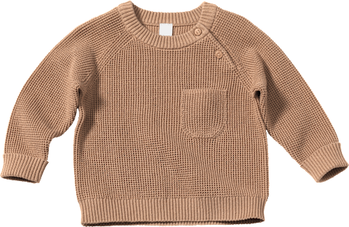 Pullover aus Strick, beige, Gr. 86 PUSBLU