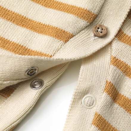 Overall mit Ringeln & Knöpfen, gelb, weiß, Gr. 62 ALANA