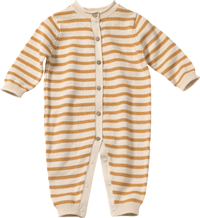 Overall mit Ringeln & Knöpfen, gelb, weiß, Gr. 68 ALANA