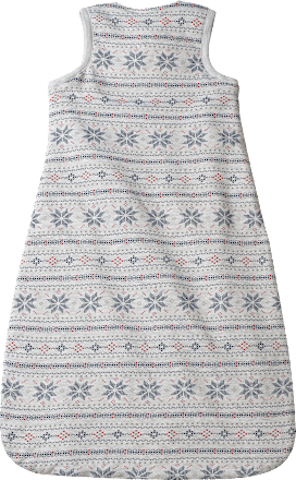 Kinder Schlafsack 2 TOG, 80 cm, mit Bio-Baumwolle, weiß, blau PUSBLU