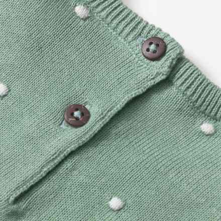 Kinder Kleid, Gr. 116, aus Baumwolle, grün PUSBLU