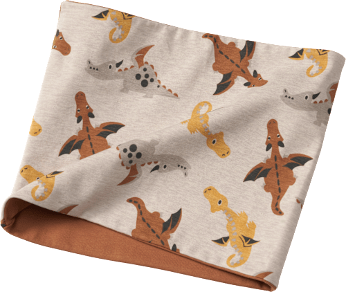 Loop Schal mit Dino-Muster, beige ALANA