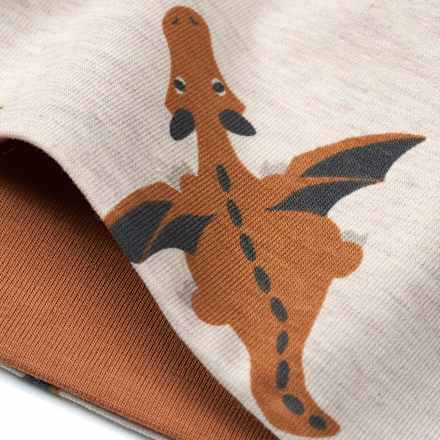 Loop Schal mit Dino-Muster, beige ALANA