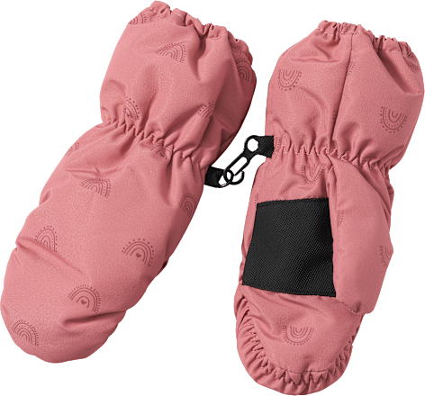 Handschuhe mit Regenbogen-Muster, rosa, Gr. 4 PUSBLU