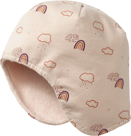 Mütze mit Regenbogen-Muster, beige, Gr. 44/45 ALANA